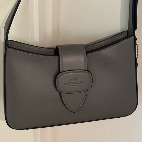 COACH Eliza women’s leather shoulder purse in Charcoal - Picture 12 of 12